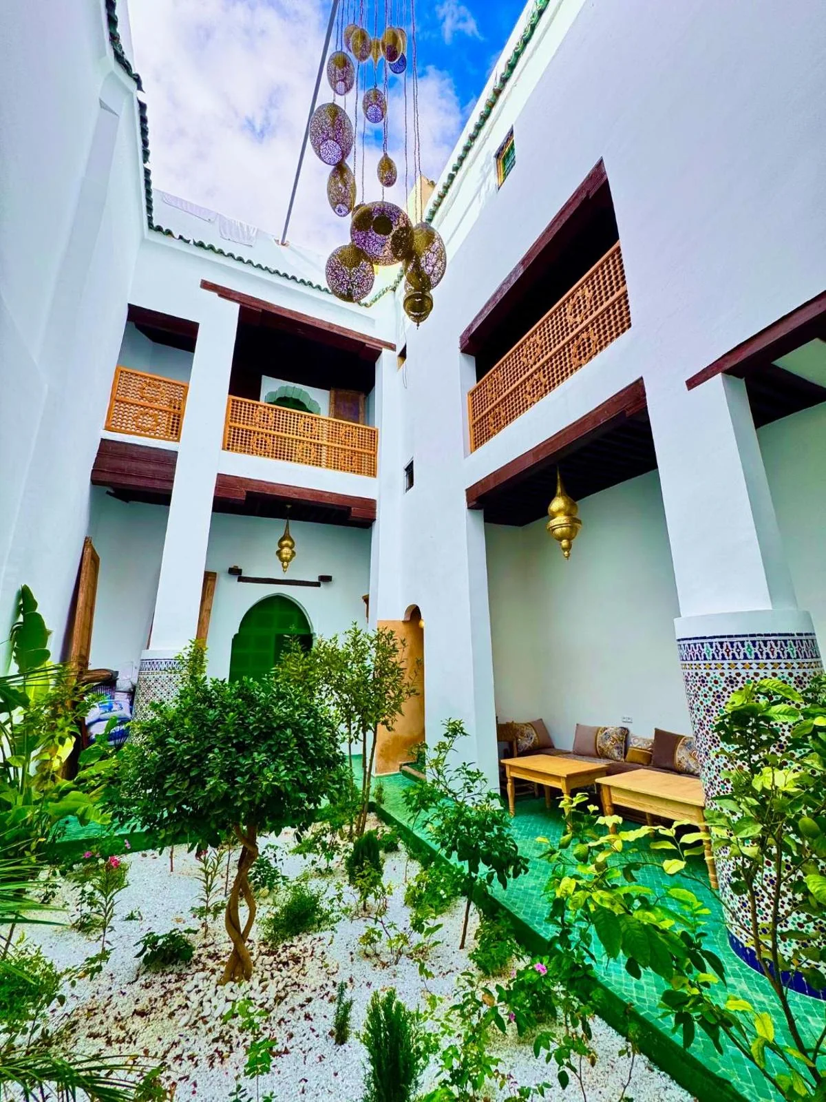 Jardin ouvert du riad