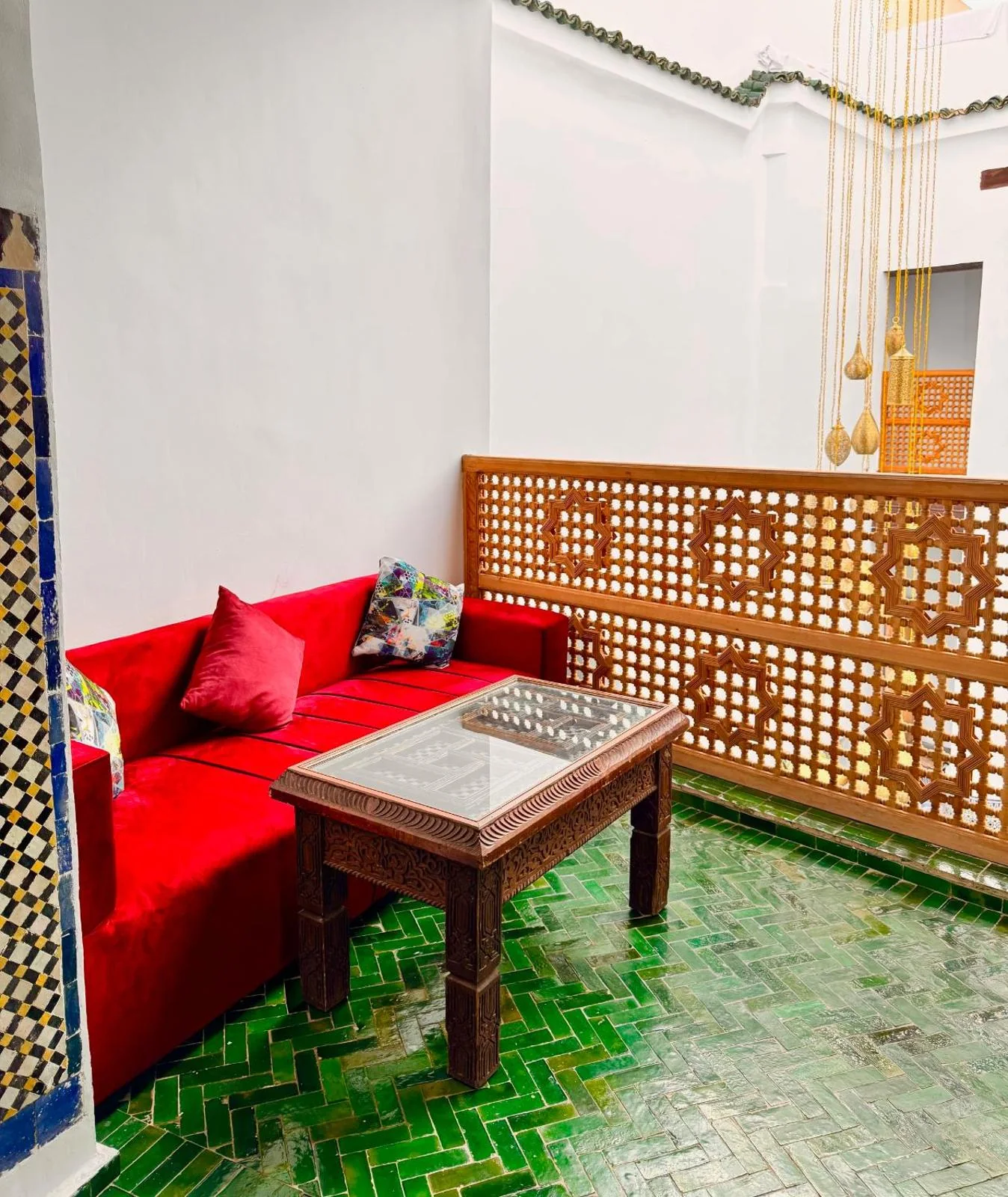 Salon rouge du riad